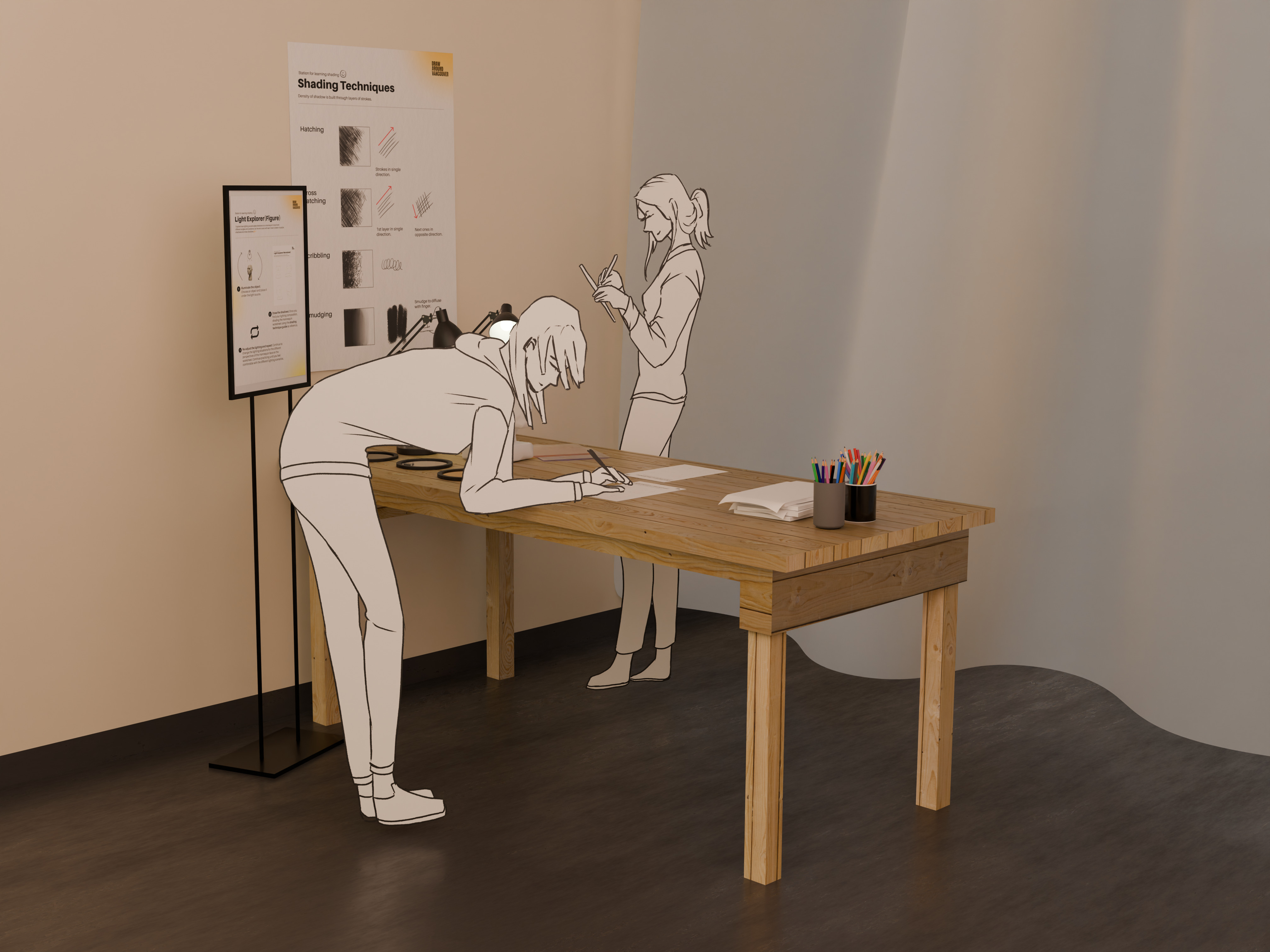 Shading Station close-up with participants