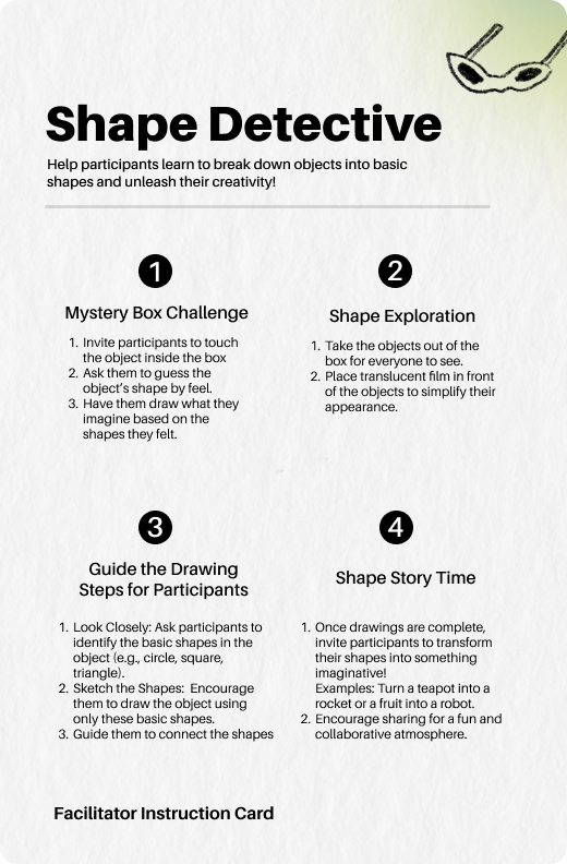Shape Detective – Facilitator Instruction Card