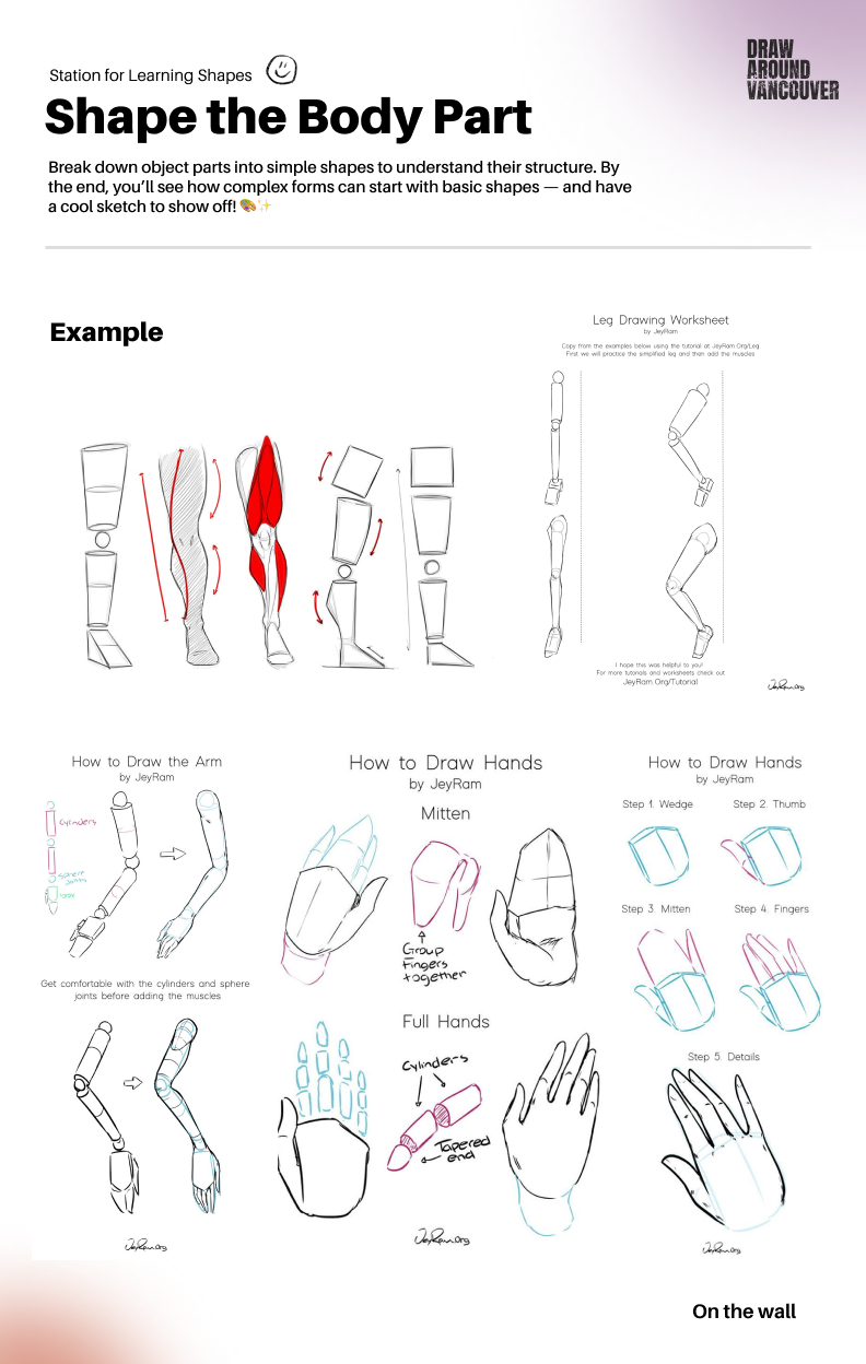 Shape the Body Part – Drawing Examples