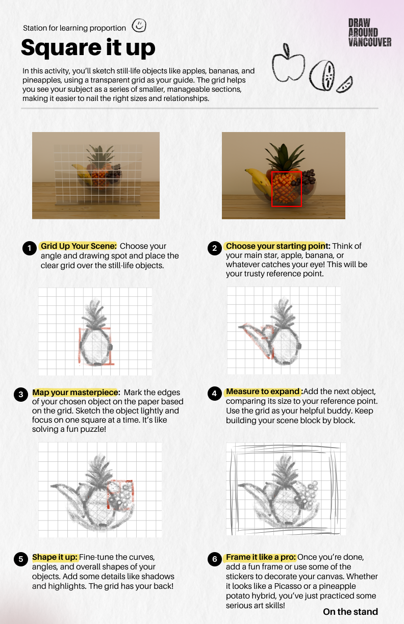 Square It Up Instruction Poster